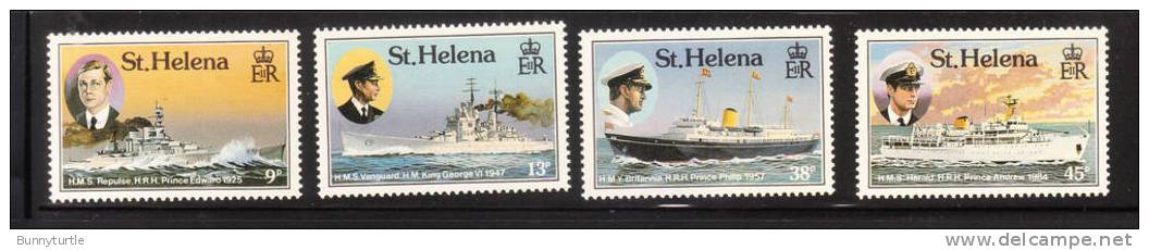 St. Helena 1987 Ship Ships Of Royal Visitors MNH - St. Helena