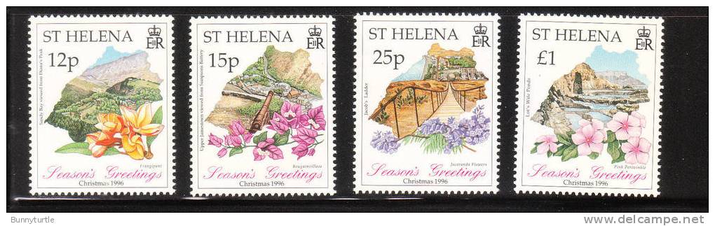 St. Helena 1996 Christmas Flowers MNH - Isola Di Sant'Elena