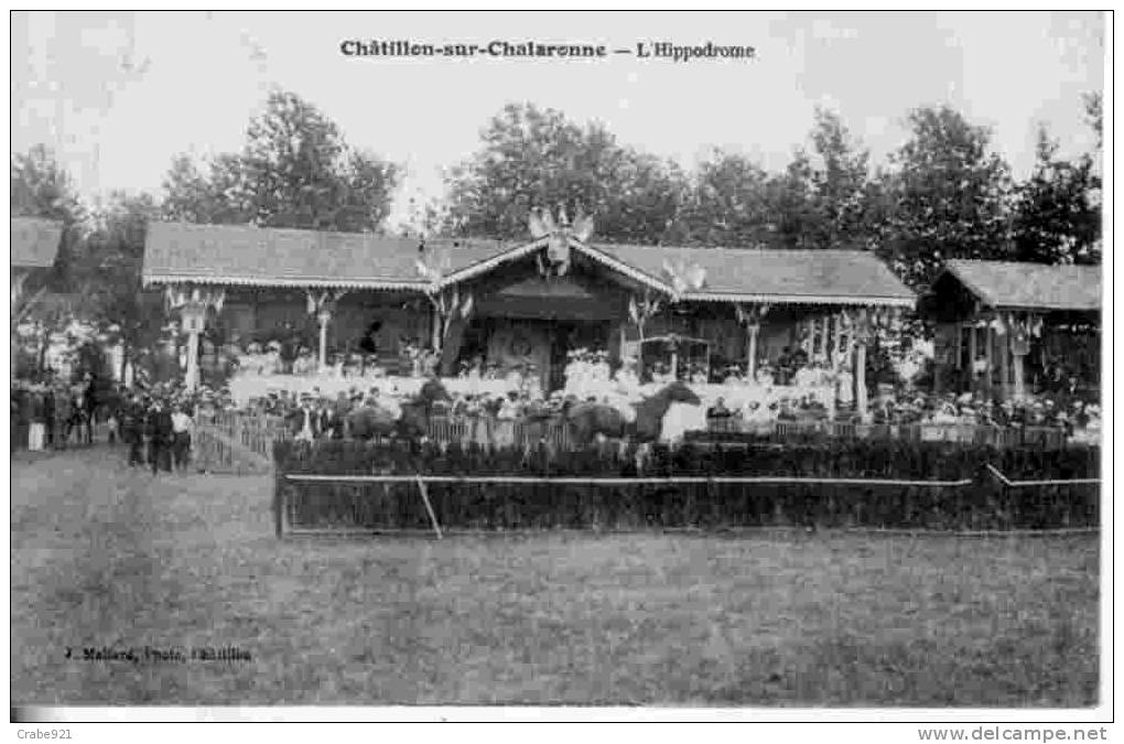 01 CHATILLON SUR CHALARONNE  L´ HIPPODROME  LES TRIBUNES ET ARRIVEE DES CHEVAUX   TRES  TRES ANIMEE - Châtillon-sur-Chalaronne
