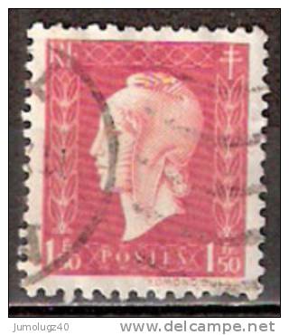 Timbre France Y&T N° 691 (3) Obl.  Marianne De Dulac.  1 F 50. Groseille. Cote 0,15 € - 1944-45 Marianne Of Dulac