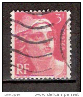 Timbre France Y&T N° 716 (3) Obl.  Marianne De Gandon.  3 F. Rose. Cote 0,15 € - 1945-54 Marianne Of Gandon