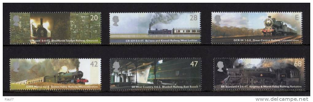 GRAND-BRETAGNE 2004 - Trains, Locomotives Classiques - 6v Neufs// Mnh - Unused Stamps