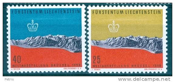 Liechtenstein 1958 World&rsquo;s Fair, Brussels MNH** - Lot. 1856 - Unused Stamps