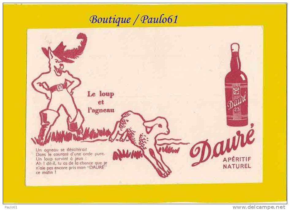 BUVARDS : Aperitif DAURE  Le Loup Et L´Agneau - Drank & Bier