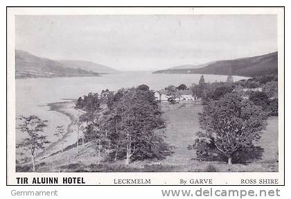 TIR ALUINN HOTEL ,LECKMELM BY GARVE ROSSSSHIRE.  FOLDING TARIFF CARD - Ross & Cromarty