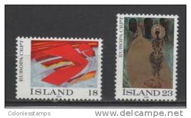 (S0601) ICELAND, 1975 (Europa Issue. Paintings). Complete Set. Mi ## 502-503. MNH** - Unused Stamps