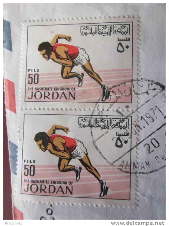 Lettre-Cover Amman Jordanie Jordan Recommandé P Avion>Meyer Fourniture D´horlogerie à Grenchen En Suisse Course à Pieds - Giordania