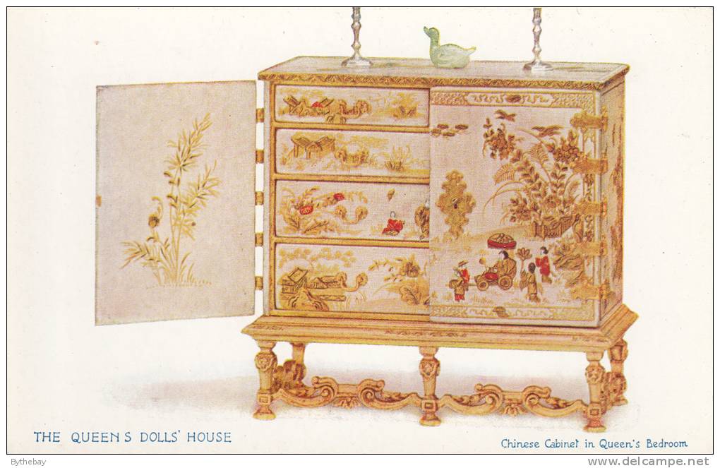 Tuck - The Queen´s Dolls´ House Series IV Postcard No. 4503 - Chinese Cabinet In Queen´s Bedroom - Tuck, Raphael