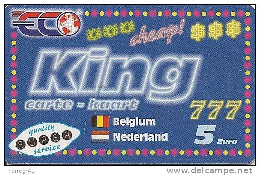 CARTE PREPAYEE-BELGE-5€-KING--T BE - [2] Prepaid & Refill Cards