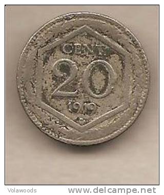 Italia - Moneta Circolata Da 20 Centesimi "Esagono" - 1919 - 1900-1946 : Victor Emmanuel III & Umberto II