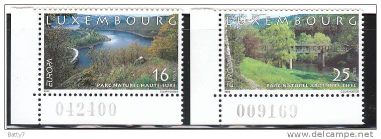 LUSSEMBURGO  EUROPA 1999  RISERVA  E PARCHI NATURALI -  - INTEGRI - Unused Stamps