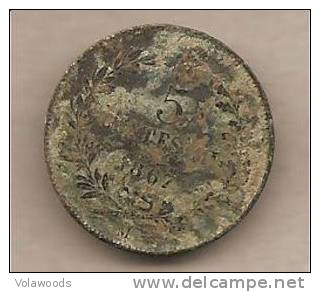Italia - Moneta Circolata Da 5 Centesimi  - 1867 - 1861-1878 : Vittoro Emanuele II