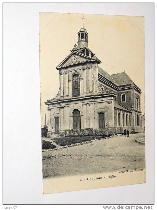 Carte Postale Ancienne : CHAULNES : L´Eglise , Animé - Chaulnes