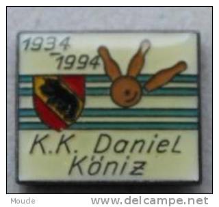 1934/1994 - BOWLING CLUB KK  DANIEL KÖNIZ  -  SCHWEIZ - SUISSE     -         (ROUGE) - Bowling