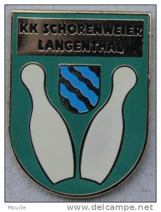 BOWLING CLUB  - KK SCHORENWEIER LANGENTHAL  - SCHWEIZ  - SUISSE - SWISS - SVIZZERA - SWITZERLAND -         (ROUGE) - Bowling