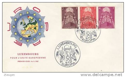 LUXEMBOURG  1957 EUROPA CEPT FDC - 1957