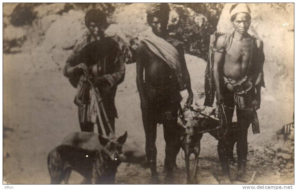 Indios Natives Old Real Photo Postcard - Otros