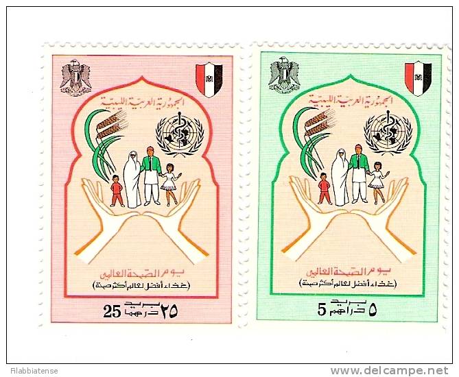 1974 - Libia 506/07 Giorn. Mondiale Sanità, - OMS