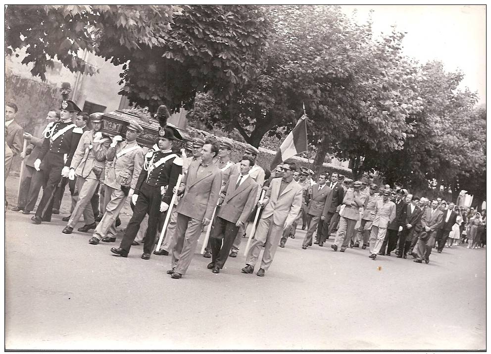 RZ306 - CUNEO - FUNERALE MILITARE CARABINIERI ESERCITO - FOTO 18X13  - ANNI '50-60 - Personaggi