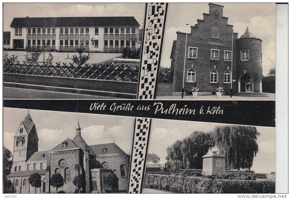 5024 PULHEIM, Mehrbildkarte 60er Jahre, Briefmarke Fehlt - Pulheim