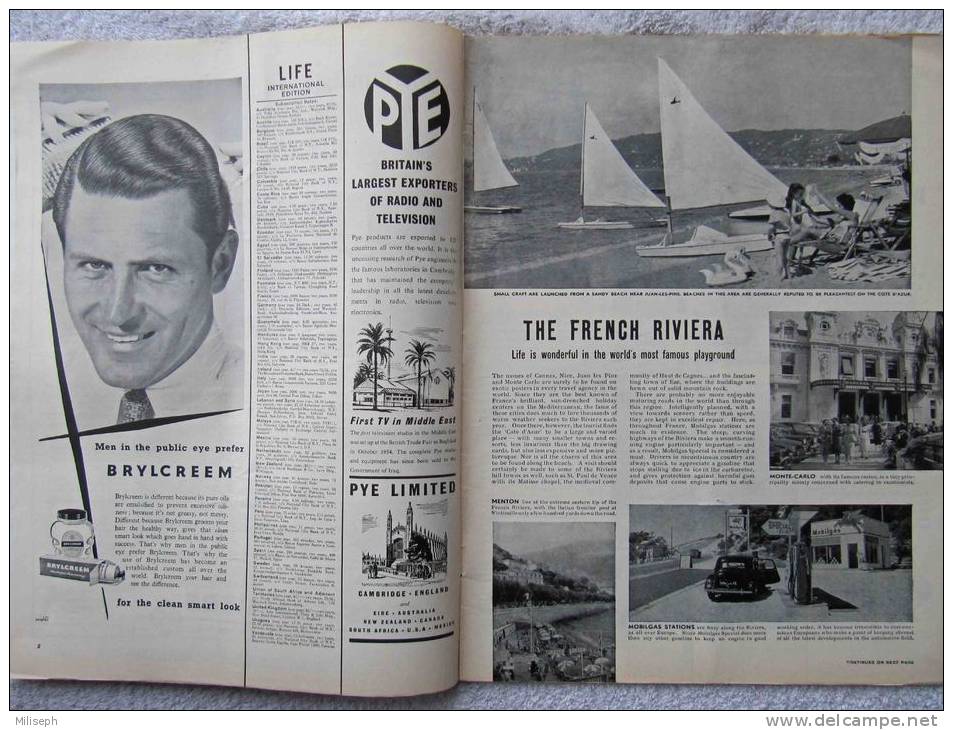 Magazine LIFE - JUNE 13 , 1955 - INTER. ED. - LA RIVIERA FRANÇAISE  - RODIN - FORD - FIAT 600 -  (3028) - Journalismus