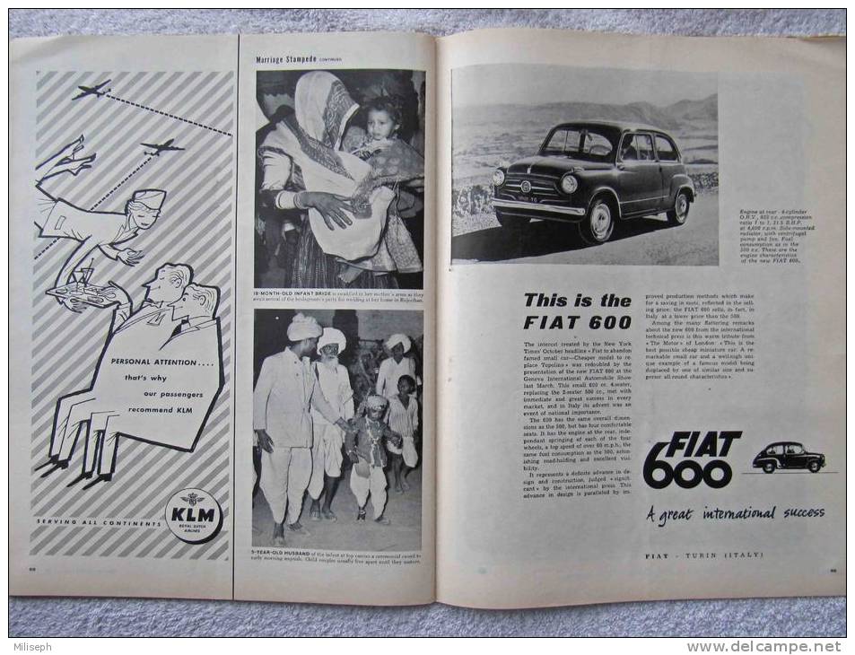 Magazine LIFE - JUNE 13 , 1955 - INTER. ED. - LA RIVIERA FRANÇAISE  - RODIN - FORD - FIAT 600 -  (3028)