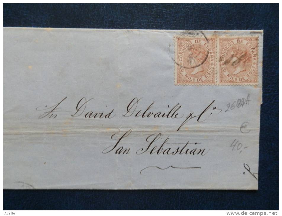 A2600A   LETTRE 1868 - Covers & Documents