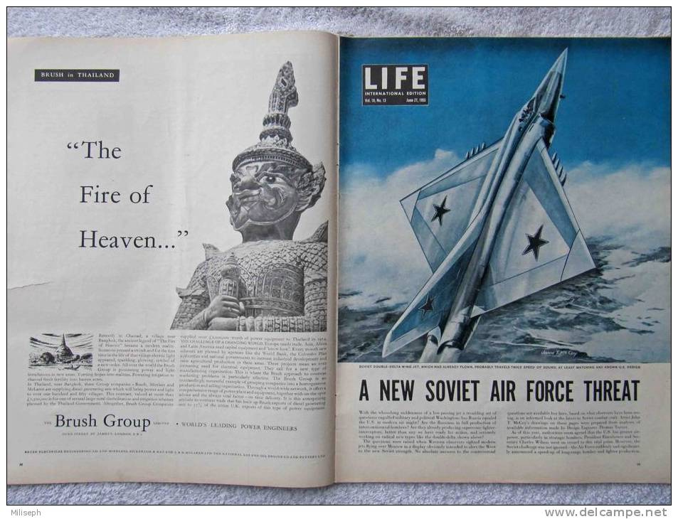 Magazine LIFE - JUNE 27 , 1955 - INTER. ED. - Publicité FIRESTONE ( Rappel Des Victoires D' INDIANAPOLIS )     (3029) - Nieuws / Lopende Zaken