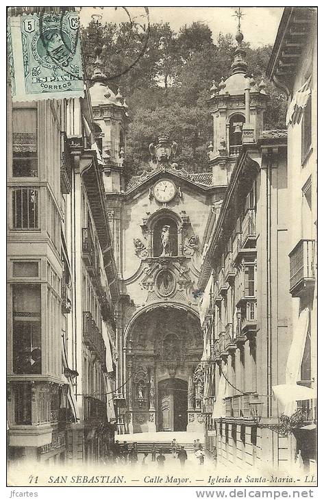 Etr - Espagne - SAN SEBASTIAN - Calle Mayor - Iglesia De Santa-Maria - Other & Unclassified