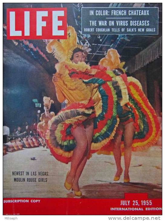 Magazine LIFE  JULY 25 , 1955 - INTER. ED.- LAS VEGAS - Voiture MORRIS MINOR - AUSTIN JUBILEE - JEEP WILLYS  (3031 - Novedades/Actualidades