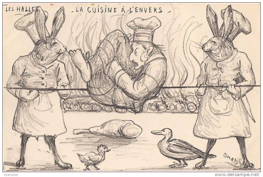 Illustrateur ORENS - LES HALLES - LA CUISINE A L´ENVERS [986] - Orens