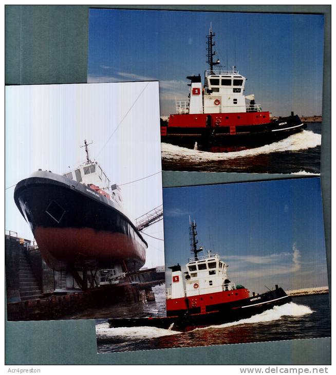 B0111 Waterloo Tug, 3 Photograhs (ship, Boat) - Tugboats