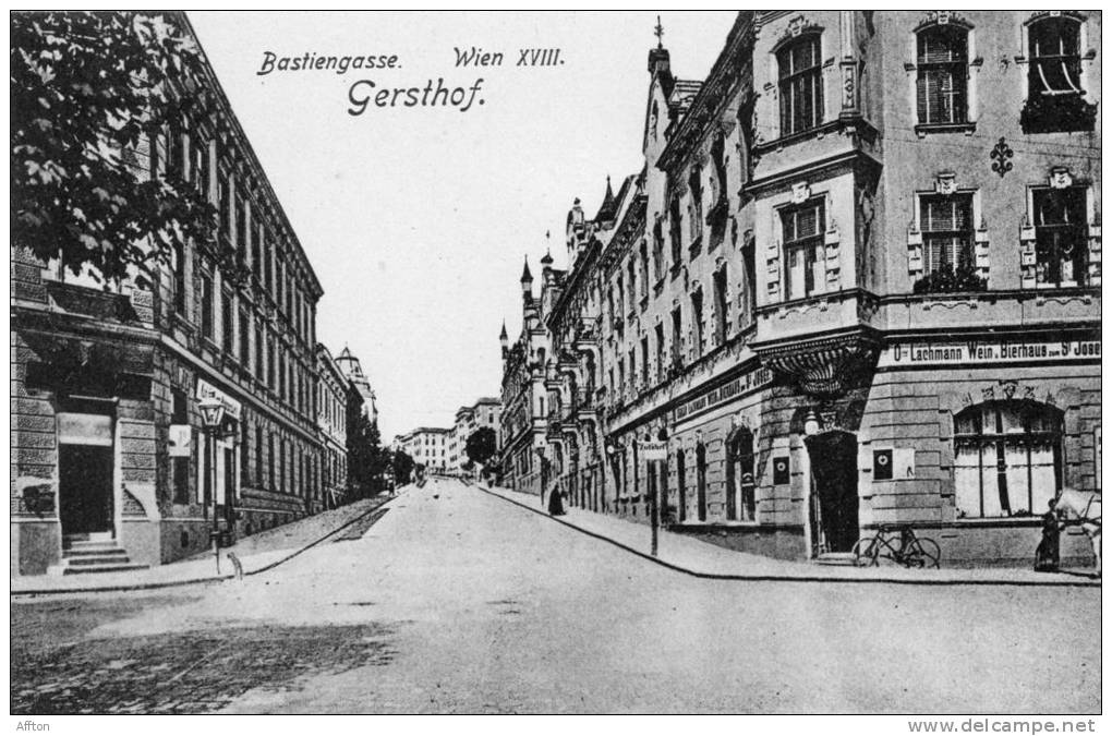 Wien XVIII Gersthof Bastiengasse Old Postcard - Sonstige & Ohne Zuordnung