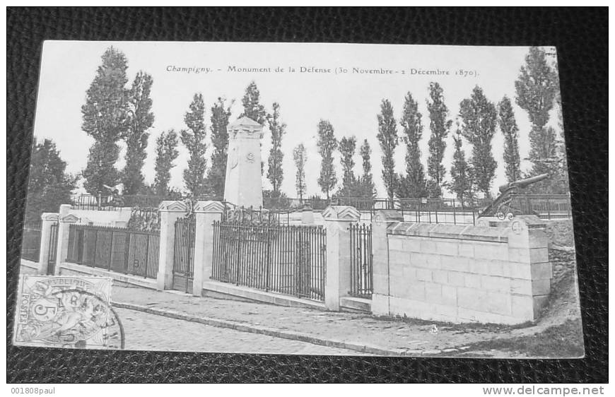 Champigny - Monument De La Défence - ( 30 Novembre - 2 Décembre 1870 ) - Champigny