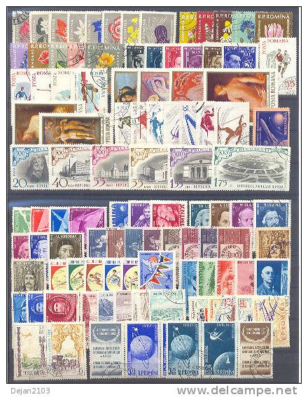 Romania 27 Complete Series And 4 Single Stamps Fauna,sport,cosmos,art,flora,famous People,architecture USED - Autres & Non Classés