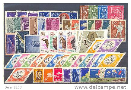 Romania 27 Complete Series And 4 Single Stamps Fauna,sport,cosmos,art,flora,famous People,architecture USED - Autres & Non Classés