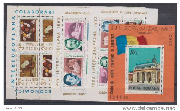 Romania 3 Mini Sheets And Block Of 10 MNH ** - Sonstige & Ohne Zuordnung