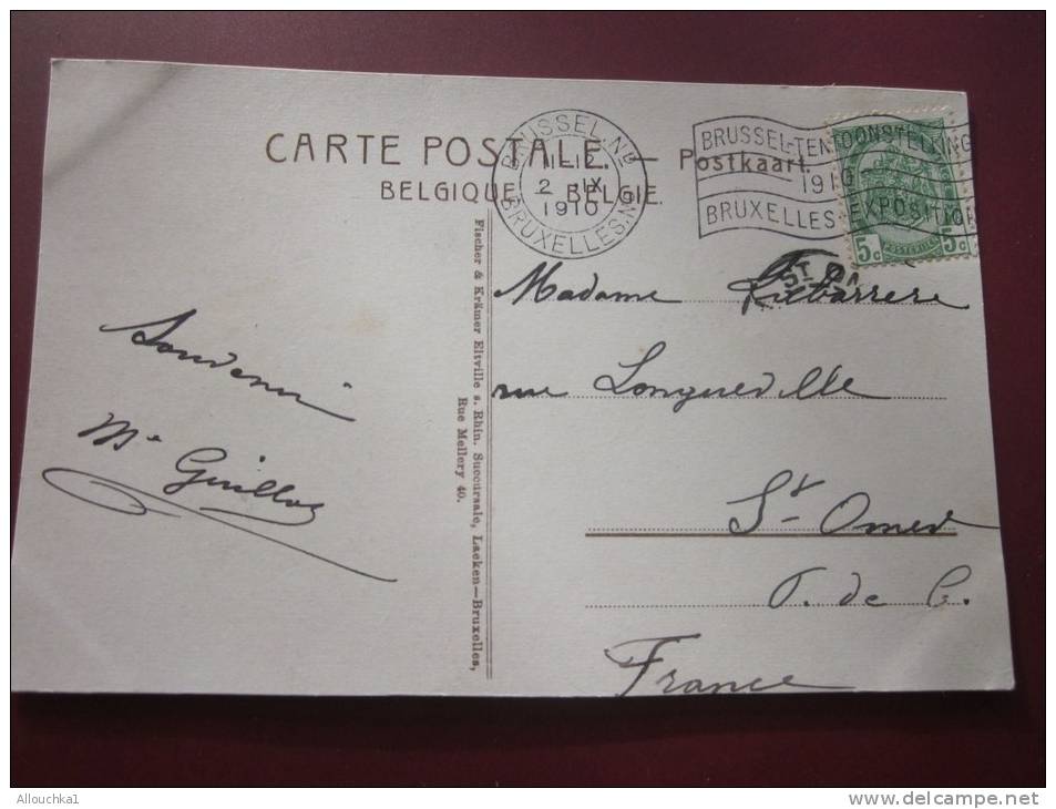 02/09/1910 &mdash; &gt;La Laiterie Du Bois De La Cambre CPA:Belgie Bruxelles Flamme Brussell Tentoonstelling &mdash;&gt; - Old Professions