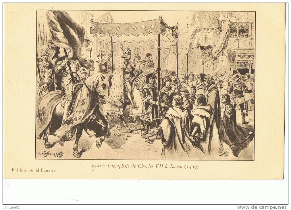 PAUL KAUFFMANN  - éd Du Millénaire :  Entrée Triomphale De Charles VII à Rouen (1449 ) - Kauffmann, Paul
