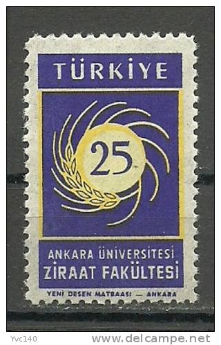 Turkey; 1959 25th Anniv. Of The Agriculture Faculty Of Ankara University - Unused Stamps