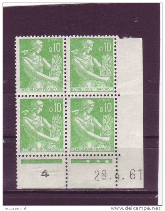 N° 1231 - 0,10F PAYSANNE - I De I+J - 1° Tirage/1° Partie Du 17.4.61 Au 28.4.61 - Dernier Jour - - 1960-1969