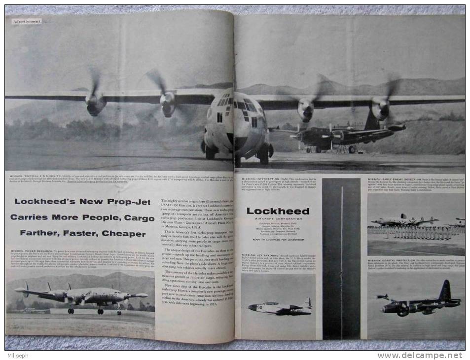 Magazine LIFE - AUGUST 22 , 1955 - INTER. ED. - EISENHOWER / KHRUSHCHEV  - PUB. Avions  LOCKHEED    (3033)