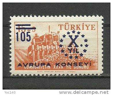 Turkey; 1959 10th Anniv. Of The Council Of Europe - Ungebraucht