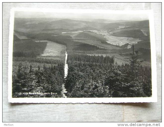 Parkhotel Forelle  Blauenthal I. Erzgeb.  Blick Vom Auersberg Nach Sosa  1942   - D94730A - Sosa