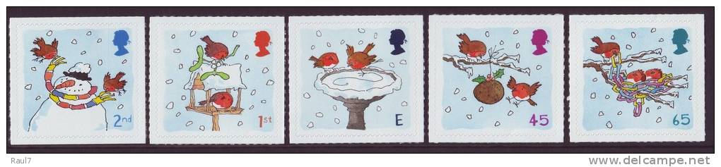 GRAND-BRETAGNE 2001 - Noël 2001, Oiseaux - 5v Neufs// Mnh - Unused Stamps