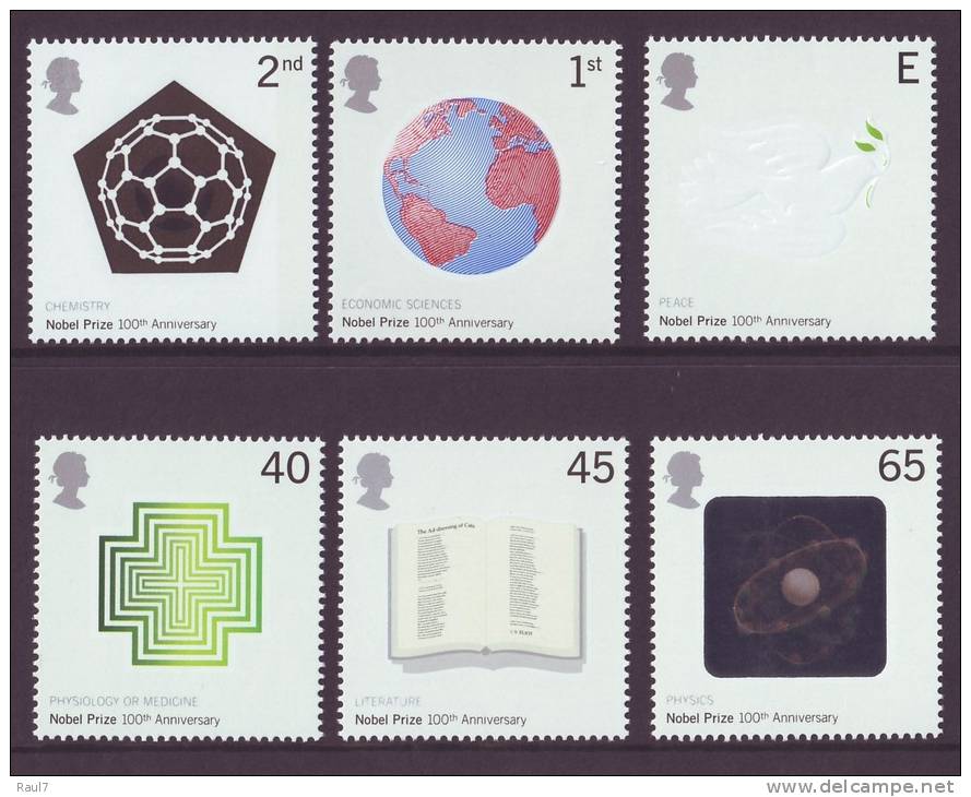 GRAND-BRETAGNE 2001 - Cent Du Prix Nobel - 6v Neufs// Mnh - Unused Stamps