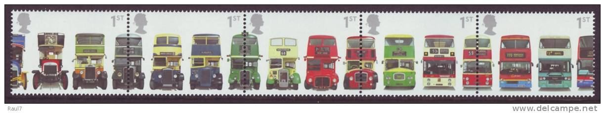 GRAND-BRETAGNE 2001 - Bus, 150e Ann Du Bus Double étage - 5v Neufs// Mnh - Unused Stamps