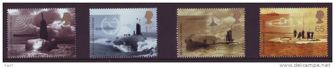 GRAND-BRETAGNE 2001 - Sous Marins - 4v Neufs// Mnh - Neufs