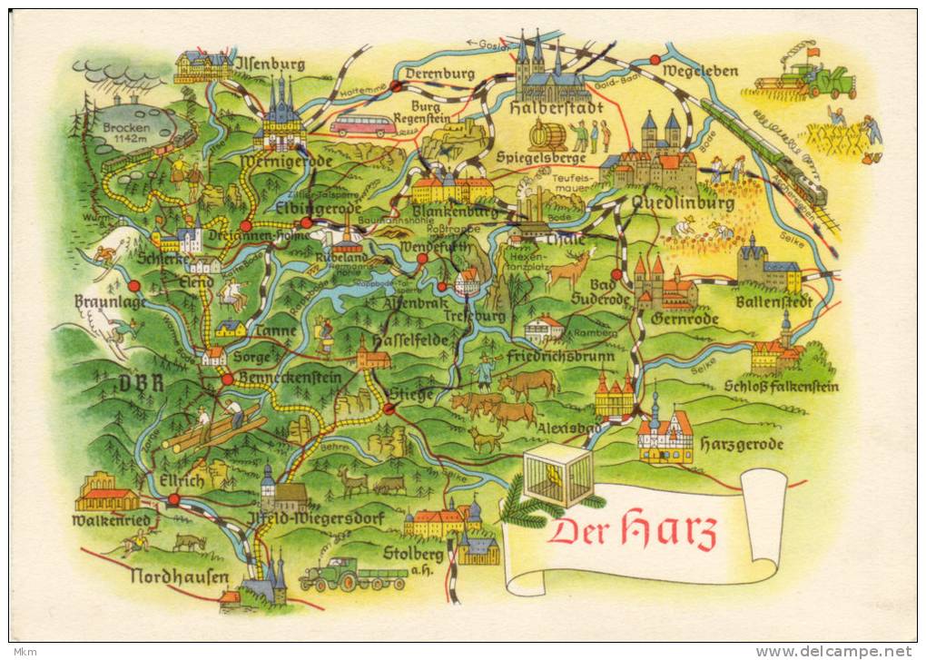 Der Harz - Landkaarten