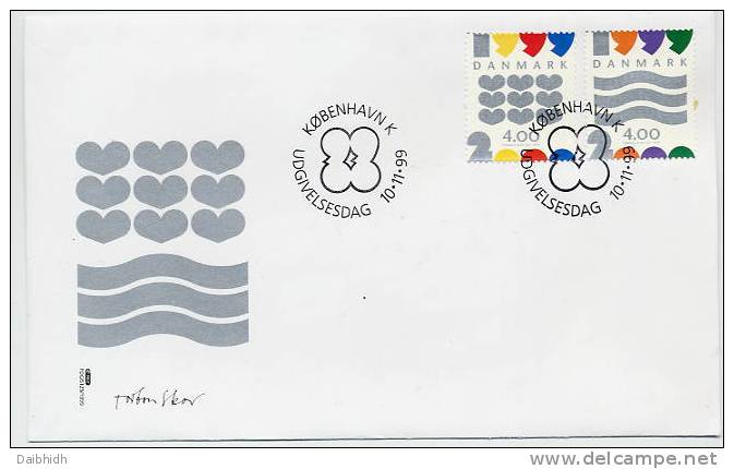 DENMARK 1999 Millennium Set On FDC.  Michel 1231-32 - FDC